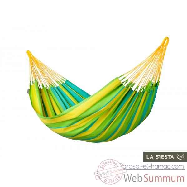 Hamac simple colombien sonrisa lime (résistant aux intempéries) La Siesta -SNH14-4