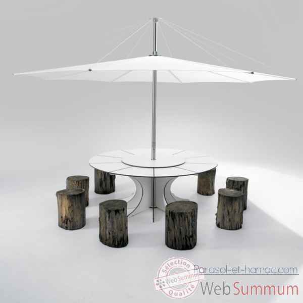 Video Table et parasol Extremis Arthur  Extremis pour 8 personnes, InUmbra -AROW08_IUW35